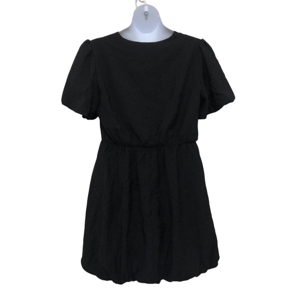 PrettyGarden Women’s Bubble Hem Dress XL Black Bell Puff Sleeve Boho Chic NWT - Picture 5 of 10